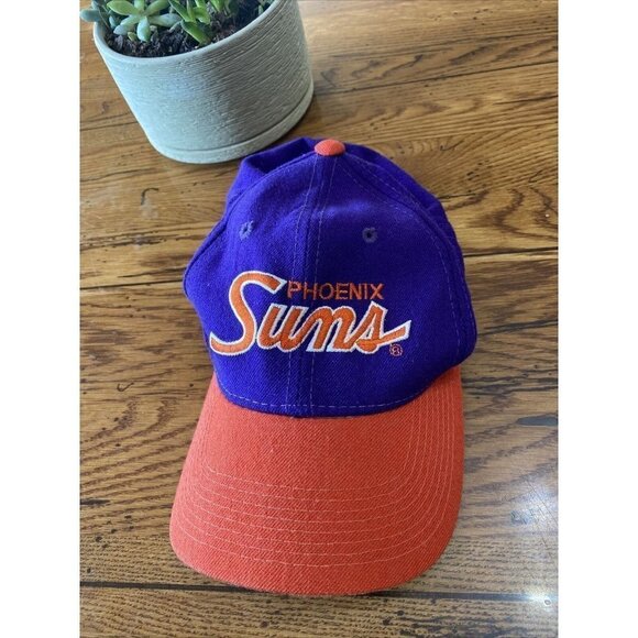 𝅺vintage 90's Phoenix Suns Sports Specialties Script Hat NBA Snapback - Picture 1 of 8